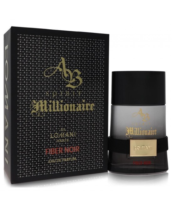 Ab Spirit Millionaire Fiber Noir by Lomani Eau De Parfum Spray 3.3 oz (Men)