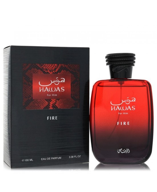 Hawas Fire by Rasasi Eau De Parfum Spray 3.3 oz (Men)