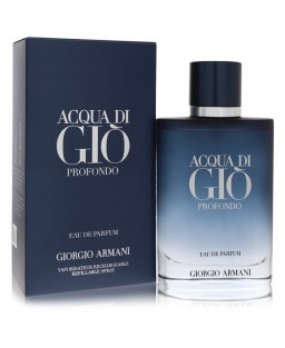 Acqua Di Gio Profondo by Giorgio Armani Eau De Parfum Spray Refillable 3.3 oz (Men)