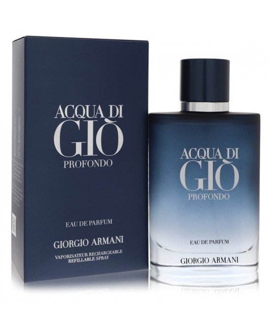 Acqua Di Gio Profondo by Giorgio Armani Eau De Parfum Spray Refillable 3.3 oz (Men)