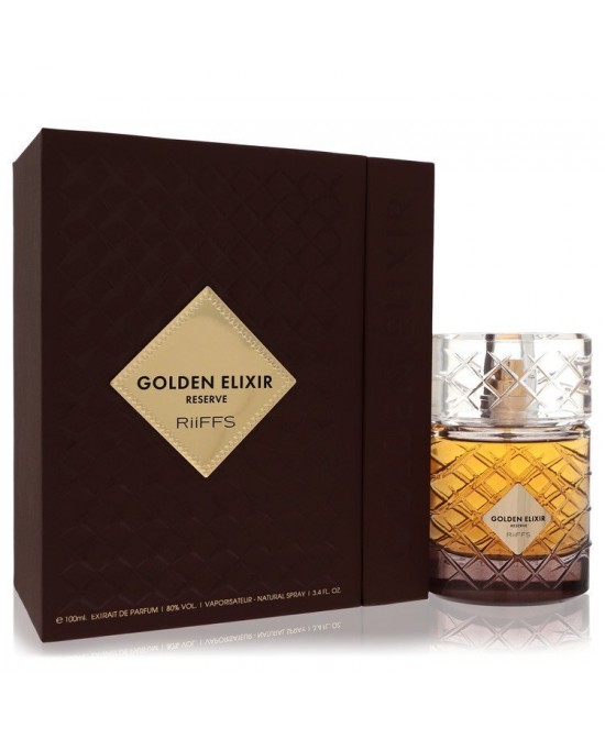 Riiffs Golden Elixir Reserve by Riiffs Extrait De Parfum Spray (Unisex) 3.4 oz (Men)
