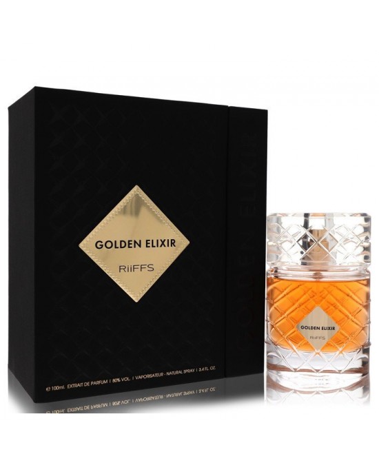 Riiffs Golden Elixir by Riiffs Extrait De Parfum Spray (Unisex) 3.4 oz (Men)