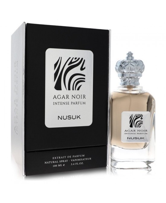 Nusuk Agar Noir Intense by Nusuk Extrait De Parfum Spray (Unisex) 3.4 oz (Men)