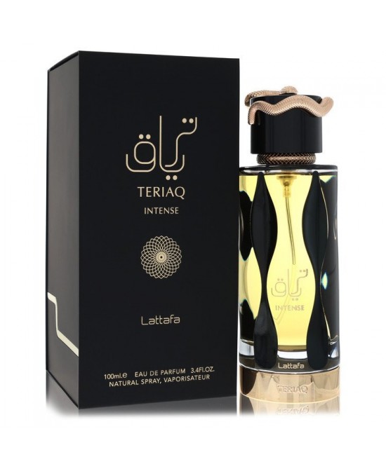 Lattafa Teriaq Intense by Lattafa Eau De Parfum Spray (Unisex) 3.4 oz (Men) Lattafa Teriaq Intense by Lattafa Eau De Parfum Spray (Unisex) 3.4 oz (Men)