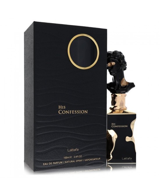 Lattafa His Confession by Lattafa Eau De Parfum Spray 3.4 oz (Men)