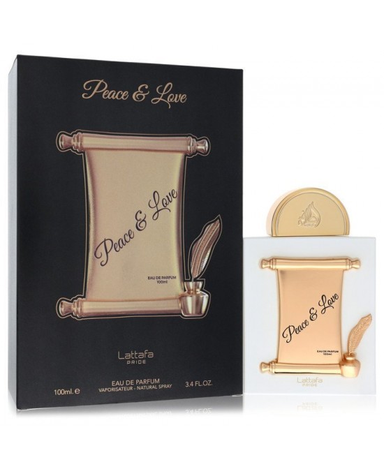 Lattafa Peace & Love by Lattafa Eau De Parfum Spray (Unisex) 3.4 oz (Men)