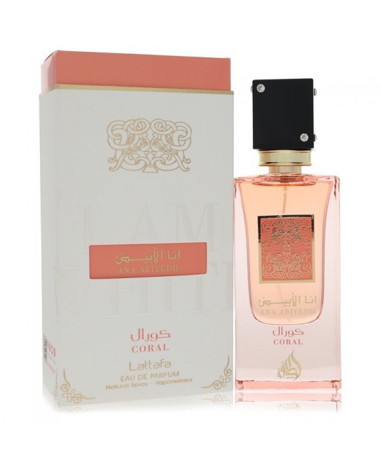 Ana Abiyed Coral by Lattafa Eau De Parfum Spray (Unisex) 2 oz (Men)
