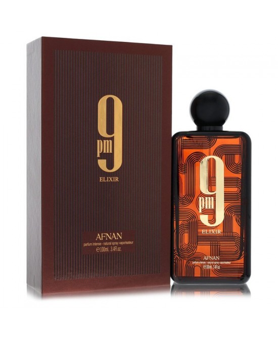 Afnan 9Pm Elixir Intense by Afnan Parfum Intense Spray (Unisex) 3.4 oz (Men)