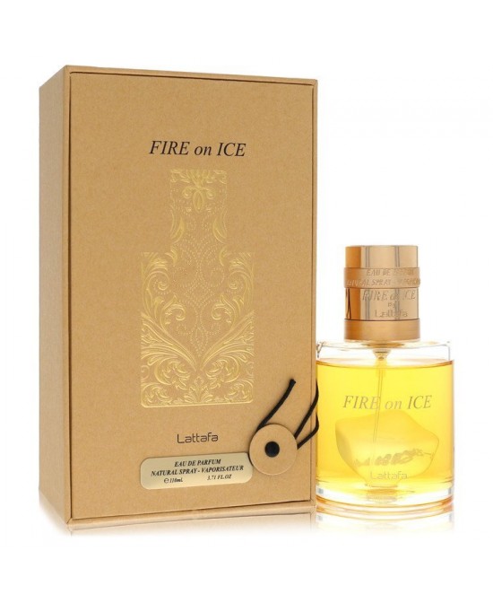 Lattafa Fire on Ice by Lattafa Eau De Parfum Spray (Unisex) 3.7 oz (Men)