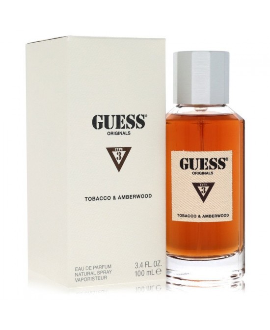 Guess Originals Type 3 Tabacco & Amberwood by Guess Eau De Parfum Spray 3.4 oz (Men)