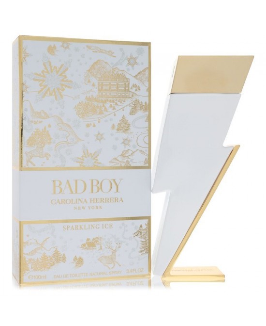Bad Boy Sparkling Ice by Carolina Herrera Eau De Toilette Spray 3.4 oz (Men)