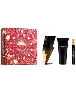 Carolina herrera bad boy extreme 3 pcs set: 3.4 eau de parfum spray + 0.34 eau de parfum spray + 3.4 shower gel