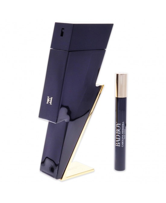 Carolina herrera bad boy 2 pcs set for men: 3.4 eau de toilette spray + 0.34 eau de toilette spray