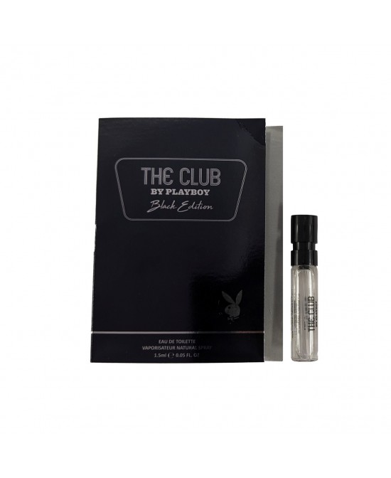 Playboy the club black edition 0.05 eau de toilette spray vial for men