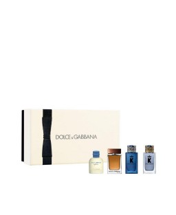 Dolce & gabbana 4 pcs mini set for men: "k" 5 ml eau de toilette + light blue 4.5 ml eau de toilette + "k" 5 ml eau de parfum + the one 5 ml eau de toilette (hard) Dolce & gabbana 4 pcs mini set for men: "k" 5 ml eau de toilette + light blue 4.5 ml eau de toilette + "k" 5 ml eau de parfum + the one 5 ml eau de toilette (hard)