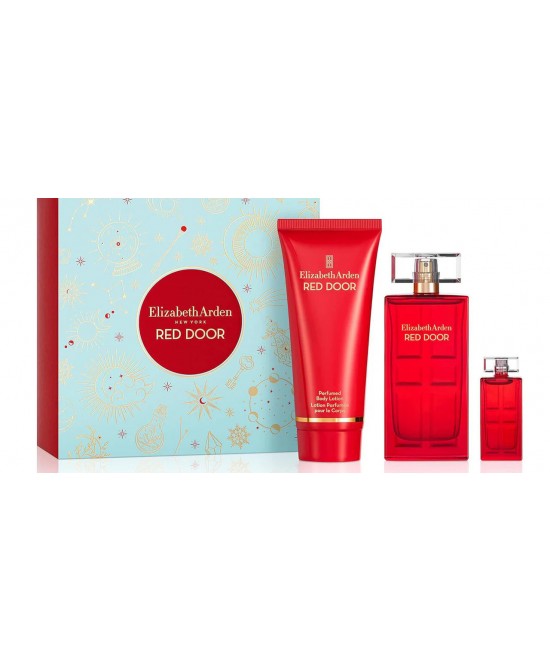 Red door 3 pcs set for women: 1.7 eau de toilette spray + 5 ml eau de toilette mini + 3.3 body lotion