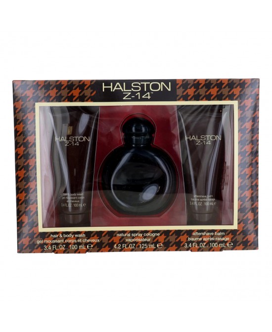 Halston z-14 3 pcs set for men: 4.2 cologne spray + 3.4 aftershave balm + 3.4 hair & body wash