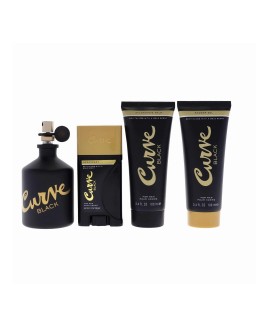 Curve black 4 pcs set for men: 4.2 eau de cologne spray + 3.4 after shave balm + 3.4 shower gel + 1.7 deodorant stick