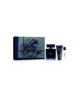 Narciso rogriguez bleu noir 3 pcs set for men: 3.3 eau de parfum spray + 0.33 eau de parfum spray + 1.6 all-over shower gel