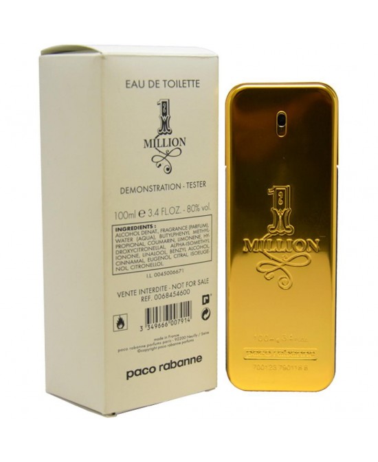 Paco rabanne one million tester 3.4 eau de toilette spray for men