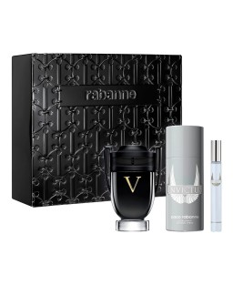 Paco rabanne invictus victory 3 pcs set for men: 3.4 eau de parfum + 5 oz deodorant spray + 0.34 eau de parfum (metal) Paco rabanne invictus victory 3 pcs set for men: 3.4 eau de parfum + 5 oz deodorant spray + 0.34 eau de parfum (metal)
