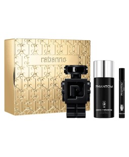 Paco rabanne phantom parfum 3 pcs set for men: 3.4 parfum spray + 5.1 deodorant spray + 0.34 parfum spray