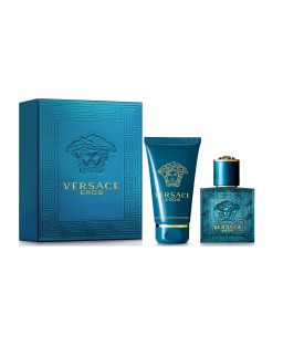 Versace eros 2 pcs set for men: 3.4 eau de toilette spray + 3.4 shower gel (travel set)